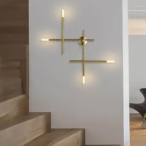 Vägglampa minimalistiska för sovrum sovrum vardagsrummet soffa bakgrund trappa nordisk designer korsformat gång