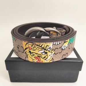 belts for men designer belt women 3.8cm width belts tiger letter G printing man woman belts luxury genuine leather simple classic bb simon belt wholesale cintura