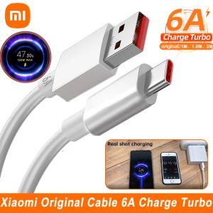 Xiaomi Original 120W USB Typ C Turbo Fast Charger Cable för MI 12 11 10 POCO X3 X4 PRO 5G F3 REDMI NOT 11 10 K50 6A DATA CORD