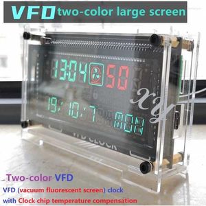 Bordklockor Creative Glass Gift Desktop VFD Clock Diy Kit pojkvän Digital Led Home Ambient Light Screen