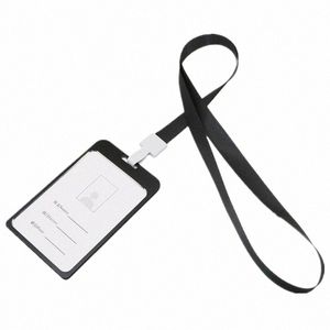 Distintivo in metallo ID Holder Cover Tag Personale Lavoro Pass Card Sleeve Custodia Neck Strap Lavoratori Pass Card Holder Case Badge con cordino G5tn #