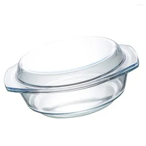 Serisuppsättningar härdad glasskål värmebeständig potten hushållsugn bakpannor förvaring mikrovågsvärme uppvärmning glas