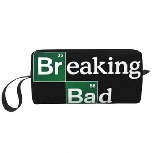 Custom Breaking Bad Туалетные принадлежности для Vrouwen Heisenberg TV Show Cosmetische Make-Up Organizer Lady Beauty Opslag Dop Kit Case y1et #