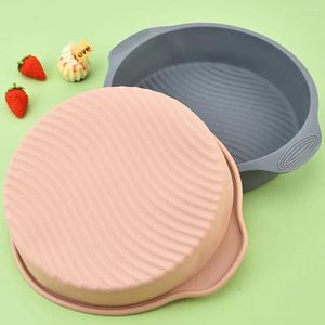 Stampi da forno Stampo per torte Stampo in silicone Set di 3 padelle rotonde antiaderenti Resistenti al calore Antiruggine per pizza Pane Altri alimenti