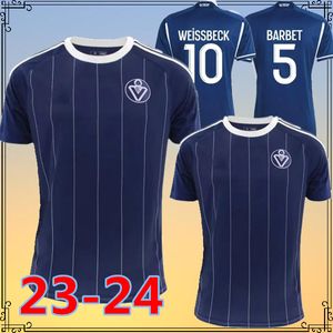 2023 2024 Girondins de Bordeaux Maillot Badji Soccer Jerseys Foot Kids Kit FCフットボールシャツホームトレーニング23 24ホームファンプレーヤーバージョンBakwa Badji Josh Maja Mwanga