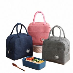 Almoço térmico Jantar Saco de Lona Bolsa Picnic Cooler Bag Travel Breakfast Box Escola Crianças Cvenient Lunch Bag Tote Food Ba 85J9 #