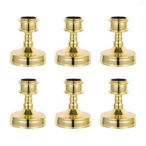 Candle Holders 6 Pcs Candlestick Trendy Decor Adornment Storage Stand Flashing Candleholder Abs Desktop Electronic Candleholders