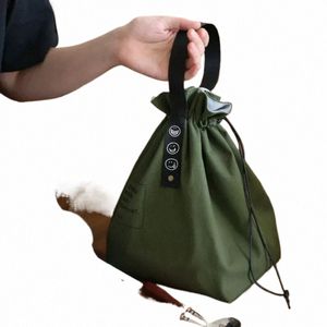 Canvas Lunch Bag Bento Box Handbag Outdoor Portable Picnic Dinner Ctainer School Fresh Kee Food Storage Tote Accories 97xg #