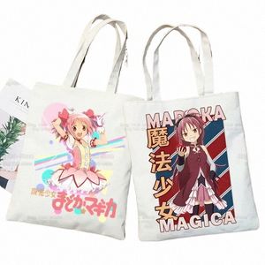 Madoka Magica Puella Magi Mahou Shoujo Kyubey Homura Hakemi Kaname Mami Tote Bag Unisex Canvas Torby