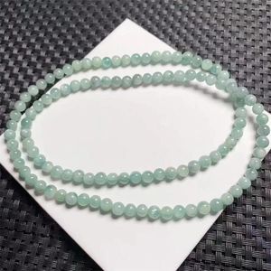 Link Bracelets Natural Blue And Green Quartz Triple Circle Bracelet Smooth Gemstone Reiki Healing Jewelry Energy Crystal Holiday Gift 1pcs