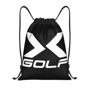custom Golf X Logo Drawstring Bags Women Men Lightweight Sports Gym Storage Backpack V7Uq#