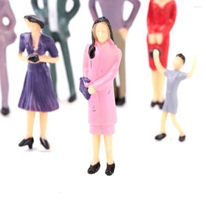 Garden Decorations 50 PCS Model People Figurer 1:32 Sittande stående plast 1 gauge Sandbord som gör i lager