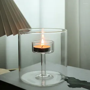 Kerzenhalter, 3er-Set, Glashalter für Tischdekoration, moderne Teelicht-Weihnachtsdekoration, dekorative Kerzenhalter
