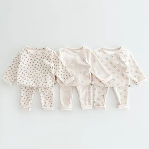 Milancel Spring Baby Pajamas مجموعة الفتيات لطيف زهرة أرنب ملابس المنزل بدلة ملابس صغيرة للملابس ناعمة 240325