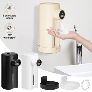 Liquid Soap Dispenser Automatic Foam IPX6 LED Display Bathroom Smart Washing Hand Machine With USB Charging Sanitizer