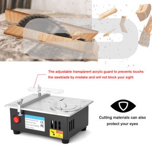 Mini elektrik masası testere 96W 5000rpm Bench Saw Küçük Ev Diy kesme makinesi 14mm Kesme Derinlik Ahşap Çevre Testere