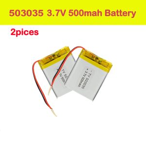 2pcs 3.7V 503035 500mAh Li-po Battery Gps Rechargeable Polymer Lithium Battery For LED Light Driving Recorder Bluetooth Speaker