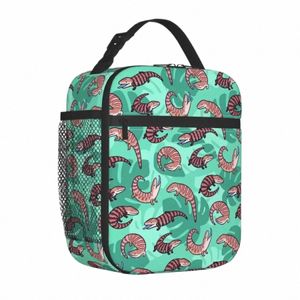 Azul Tgue Skink Carto Lizard Halmahera Isolado Lunch Bag Cooler Bag Lunch Ctainer Lunch Box Tote Girl Boy Office Outdoor M4o7 #