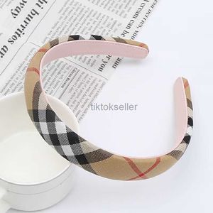 Mode Frauen Designer Lether Stirnband Mädchen Hohe Qualität Gitter Gitter Druck Stirnband Sport Kopf Wrap Breite Haarbänder Kopf Tragen Kopftuch Haar Zubehör AAA+++