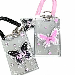 y2k Kpop 3 Inch Photocard Holder Cute Butterfly Photo Display Holder Credit ID Bank Card Bus Card Protective Case Pendant DIY h8e3#