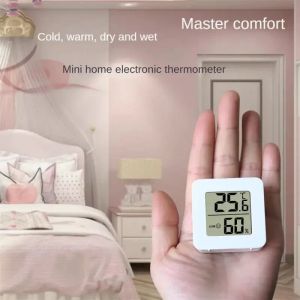 Mini İç Mekan Termometre LCD Dijital Sıcaklık Odası Higrometre Gösterge Sensörü Nem Ölçer Kapalı Klima Termometresi
