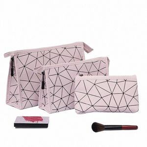 PU Impermeabile piccola borsa cosmetica Astucci per trucco Custodia Pennelli per trucco Borse per cosmetici Make Up Organizzatori Borse di stoccaggio per le donne f5OQ #