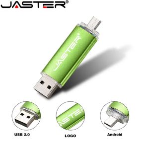 JASTER Colorful USB Flash Drives 128GB OTG Micro USB 2.0 Stick 64GB 32GB 16GB Free Custom Logo Pen Drive 8GB 4GB Creative Gift