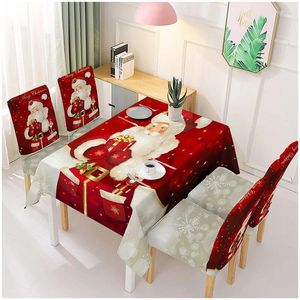 椅子はクリスマステーブルとティーテーブルクロス装飾セットフラッグダストクロスカバー