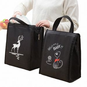 thermal Insulated Lunch Bags for Women Men Oxford Cloth Bento Box Organizer Portable Cooler Pouch Food Storage Bags Handbags 35Bx#