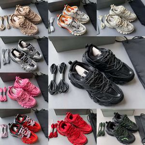 Scarpe firmate Track Donna Sneakers 3.0 Runner Scarpe da ginnastica Uomo Moda Traienr Luxury Ylon Striscia in pelle Stringate Scarpe basse da jogging Scarpe da ginnastica da passeggio