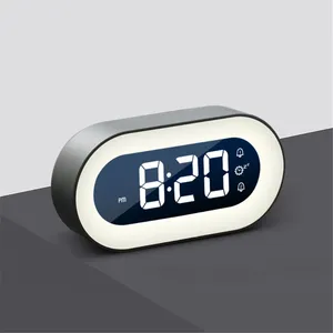 Table Clocks LED Digital Alarm Clock Simple Desk USB Charging Bedside Electronic With Night Light Kids