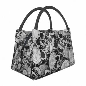 spettrale Halen Ghost Lunch Bag Teschi Stampa Lunch Box Borsa termica esterna casual Cvenient Borse termiche impermeabili 976T #