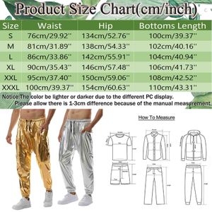 Men's Shiny Leather Solid Colour Drawstring Casual Pants Mardi Gras Party Performance Costume Nightclub Stage Perform Trousers