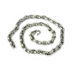 Chains 925 Sterling Silver Fish Hook Clasp Mens Chain Punk Necklace TA141
