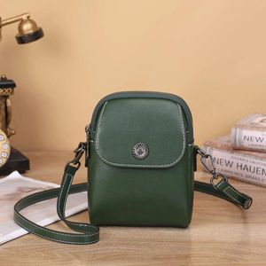 Borse da sera Borsa per cellulare piccola a tracolla da donna Borsa versatile da donna in vera pelle di vacchetta Combinazione semplice e leggera