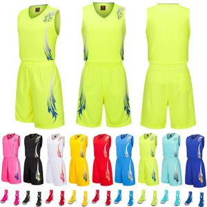 Kinder-Basketball-Trikots-Set, atmungsaktiv, für Erwachsene, Team-Sportanzug, Uniformen, Herren, Wettkampfball, individuelle Namensnummer 240325