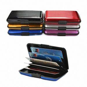 1 PC Men Aluminium Bank Card Holder Blocking Hard Case Wallet Solid Credit Card Anti-Rfid Scanning Protect Card Holder D5pu#