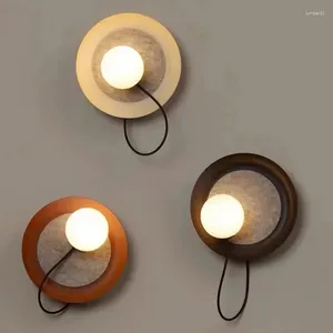 Lâmpada de parede Nordic LED Design redondo usado para quarto cabeceira jantar sala de estar iluminação de fundo decoração de casa interior