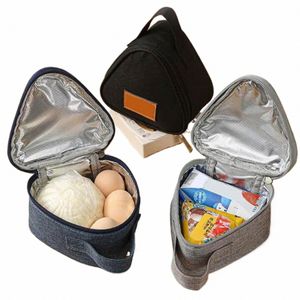 мини-треугольная сумка Insulati из алюминиевой фольги, термохолодильник, сумка для обеда, студенческая сумка для рисовых шариков, коробка для завтрака, сумка для переноски обеда Bento X2Sm #