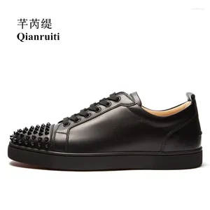 Casual Shoes Big Sales Low Top Spike Sneakers Est Men Rivet Heel Flats Lace-up Runway For Male Daily Tennis Footwear