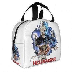 Hellraiser Pinhead Horror Halen Borse pranzo isolate Borsa termica riutilizzabile a tenuta stagna Tote Lunch Box Lavoro all'aperto Ragazza Ragazzo Z3xi #