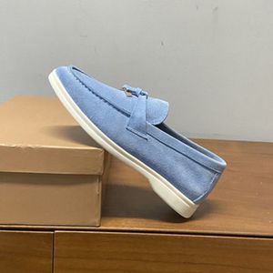 Designer de luxo sapatos mocassins para homens mulheres moda tênis mocassins de couro rosa preto bebê azul cinza marinho treinadores casuais