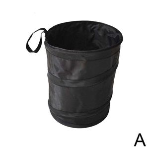 Uppgradera bärbar bil Trash Can Black Car Garbage Bin Universal Oxford Tyg Waterproof Auto Seat Back Hängande skräp väska