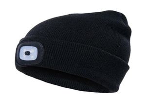 Cappello a cuffia lavorato a maglia ricaricabile tramite USB con luce per pesca all'aperto Escursionismo Cappelli ZJ551933119