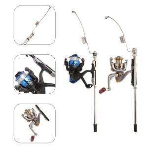 Rods 32CM Fishing Rod 2000 Type 5000G Strong Fishing Weight 30x4x4cm/34x5x5cm Portable Metal Fishing Reel Set Sea Rod Spring Rod Set