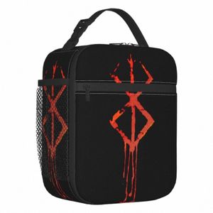 berserk Sacrifice Mark Dem Insulated Lunch Bags for Outdoor Picnic Sword And Magic Comics Thermal Cooler Bento Box Women Kids v5CF#