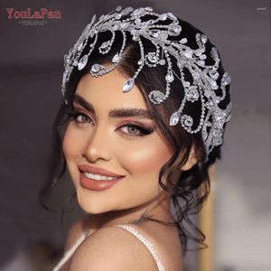 Hårklipp Youlapan Shiny Bride pannband Kvinnor Huvudbonader Bridal Crown för bröllop Accesories Party Crystal Princess Headwear HP250