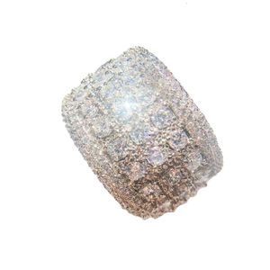 Męskie Sier Diamond Stones pierścionek o wysokiej jakości modnych pierścionkach zaręczynowych dla kobiet