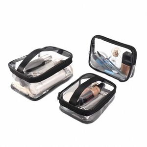 Sacos cosméticos transparentes Mulheres Make Up Cases Viagem Zipper Clear Beauty W Organizador Banho Sacos de Higiene Pessoal l43j #