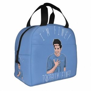 Sto bene, assolutamente bene Ross Funny Friends Tv Show Borsa termica per il pranzo Borsa termica per il pranzo Ctainer Lunch Box Tote Borse per alimenti l8Ts #